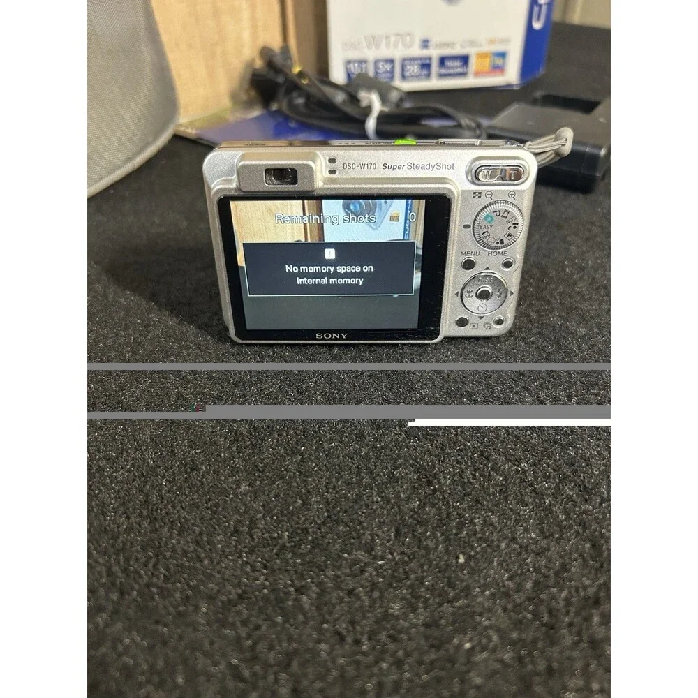 Sony Cybershot DSC-W170 10.1MP Digital Camera-Battery, Charger, Manuals Case B-5